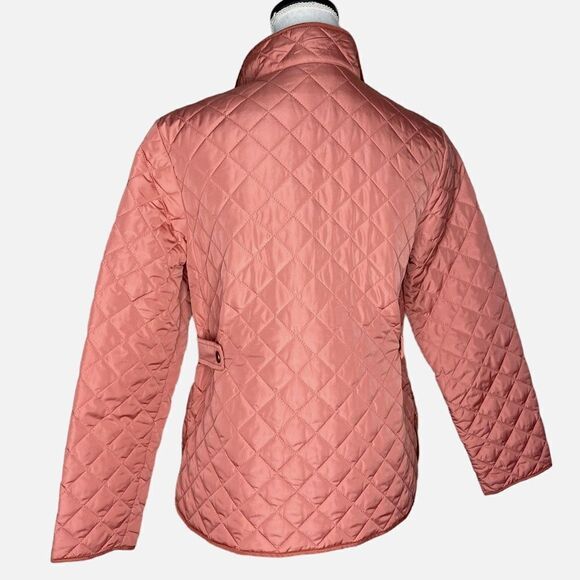 Lands’ End Wm’s Sz XS Rust Quilted Snap Corduroy Collar Chore Field Jacket - Picture 3 of 6